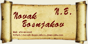 Novak Bošnjakov vizit kartica